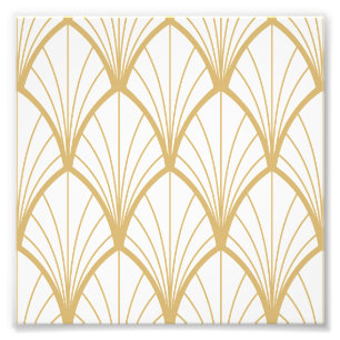 Foto arte deco, bela, padrão do ventilador, ouro, branc