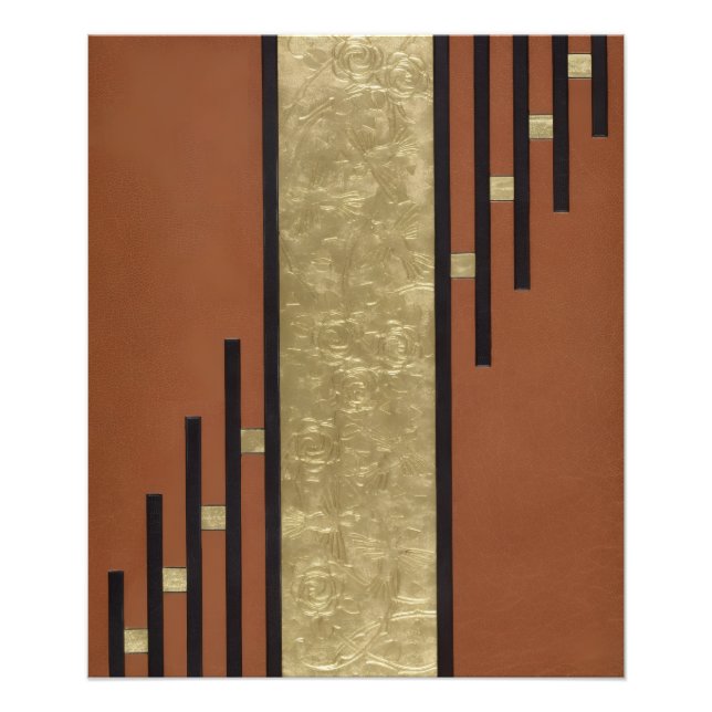 Foto Arte Deco Em Dourado E Tan (Frente)