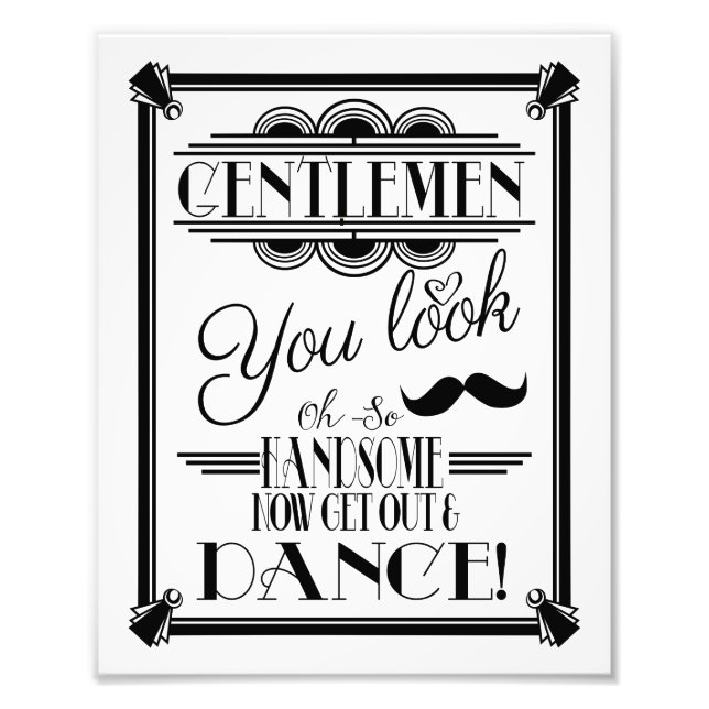 Foto Arte deco, SENHOR Bathroom, sinal de casamento (Frente)