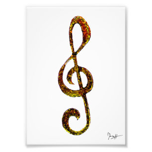Foto Arte do Clef de triplo - mão cinzelada e digitada