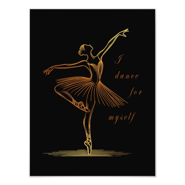 Foto Arte Elegante de Ballerina - Eu Danço Por Mim Mesm (Frente)