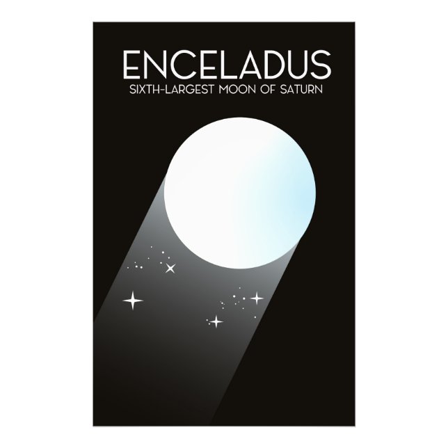 Foto Arte Espacial de Encélado. (Frente)