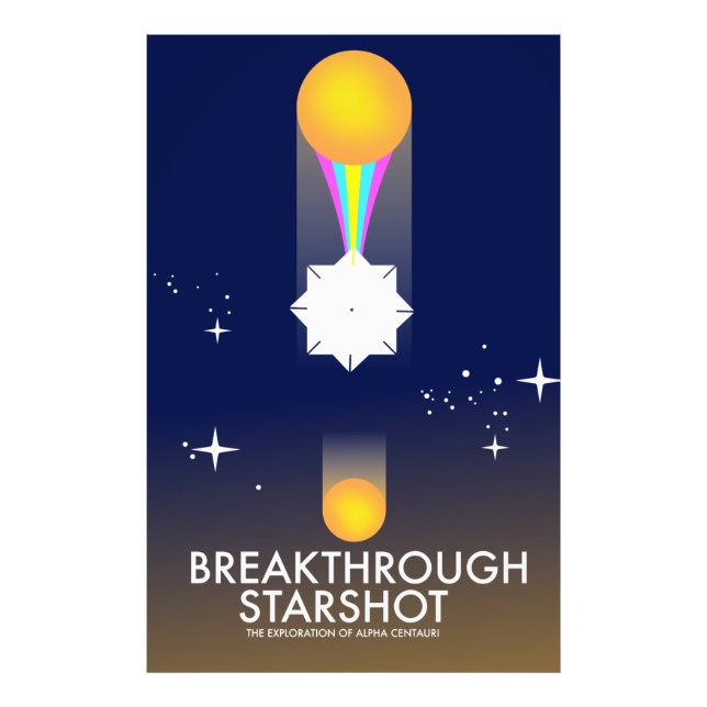 Foto Arte Espacial Retro Breakthrough Starshot (Frente)