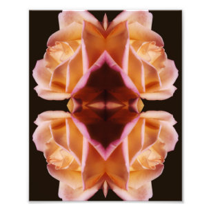 Foto Arte Espelhada do Flor de Rosebud Amarelo com Tint