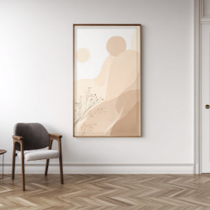Foto Arte Floral Japandi Zen para Parede Impressão Ve