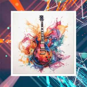 Foto Arte Fotográfica de Guitarras Salpicantes Psicodél