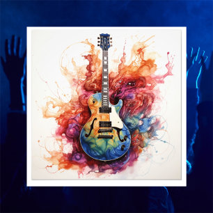 Foto Arte Fotográfica de Guitarras Salpicantes Psicodél