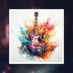 Foto Arte Fotográfica de Guitarras Salpicantes Psicodél