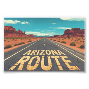 Foto Arte Gráfico da Estrada do Deserto da Rota do Ariz