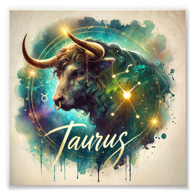 Foto Arte Japonesa Taurus Zodiac (Frente)