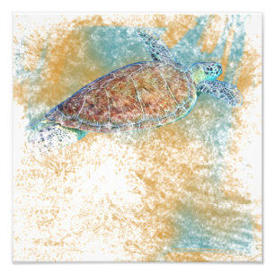 Foto Arte litoral da arte da tartaruga de mar