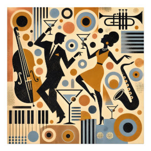 Foto Arte Minimalista da Era do Jazz de Meados do Sécul