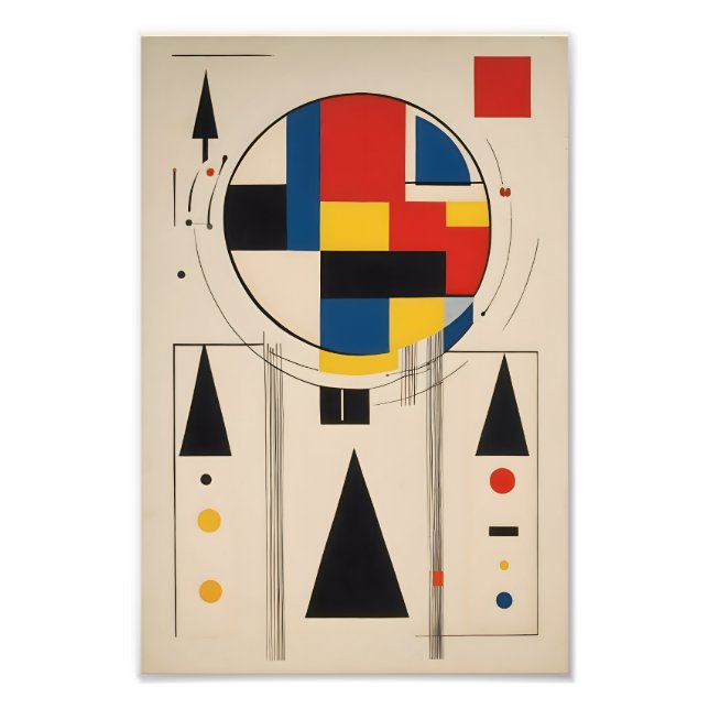 Foto Arte Minimalista Geométrica Inspirada no Bauhaus (Frente)