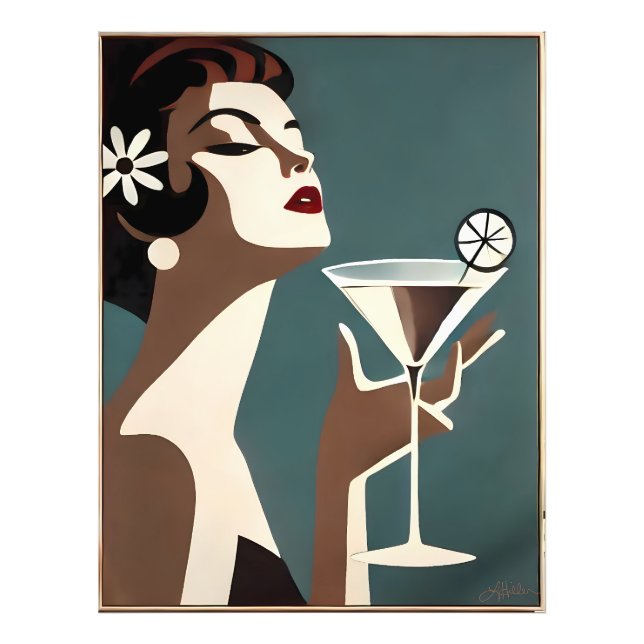 Foto Arte Moderna de Meados do Século A Martini DIva (Frente)