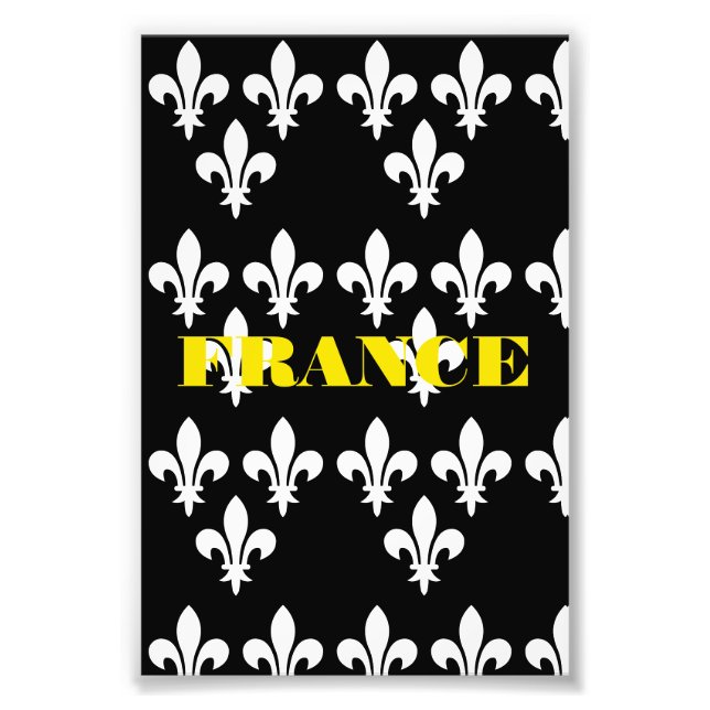 Foto Arte Monocromática de Impressão Heráldica da Franç (Frente)