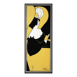 Foto Arte Nova Antiga, Mulher Lendo um Livro Amarelo