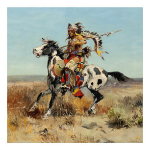 Foto Arte Ocidental “Dakota Chief” por Charles M Russel