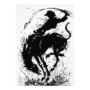 Foto Arte Silhueta Dinâmica do Rodeio
