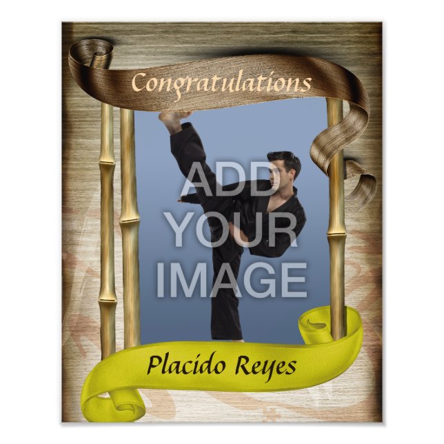 Foto Artes Marciais Pesadas Retrato Amarelo de Belt Uma (Frente)