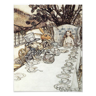 Foto Arthur Rackham 1907 "impressão do tea party louco