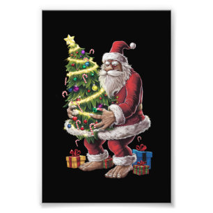 Foto Árvore de Natal Bigfoot Luzes Xmas Sasquatch Lover