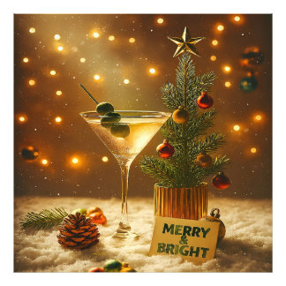 Foto Árvore de Natal Mid Century Merry & Bright Martini