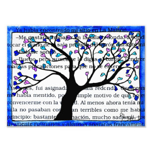 Foto Árvore do coração no texto espanhol