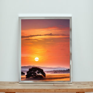 Foto Árvore Silhuetada ao pôr do sol