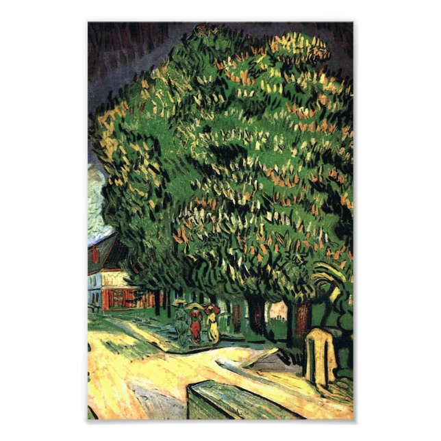 Foto Árvores de castanha em Flor - Gogh (Frente)
