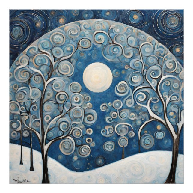 Foto Árvores de Inverno Nevadas (Frente)