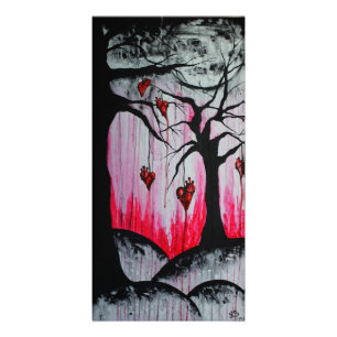 Foto Árvores do Coração Secas e Secas Arte Original do