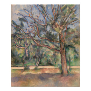 Foto Árvores e Estrada, Paisagem Pós-Impressionista