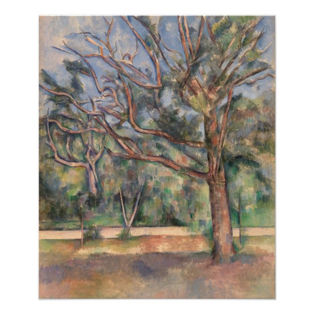 Foto Árvores e Estrada, Paisagem Pós-Impressionista (Frente)