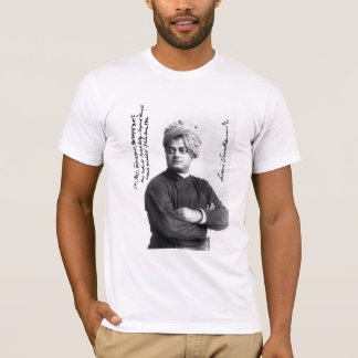 Foto assinada famosa 1893 de Vivekananda na camisa