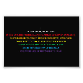 Foto Assine com a abreviação Nicene Creed.