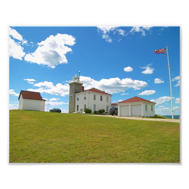 Foto Assista o farol Hill, Rhode Island Photo Impressão (Frente)