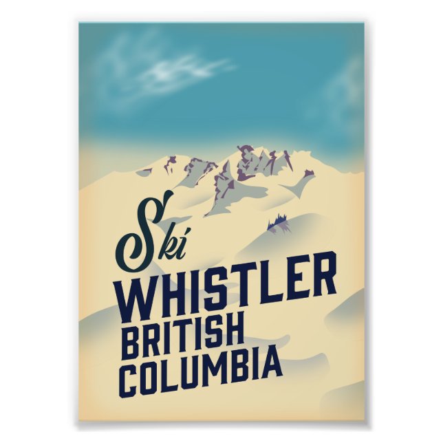 Foto Assobiador,poster de esqui Vancouver British Colum (Frente)