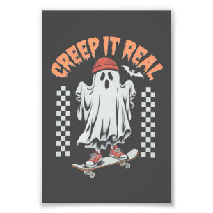 Foto Assombreça-se de Verdade Skate Retro de Halloween