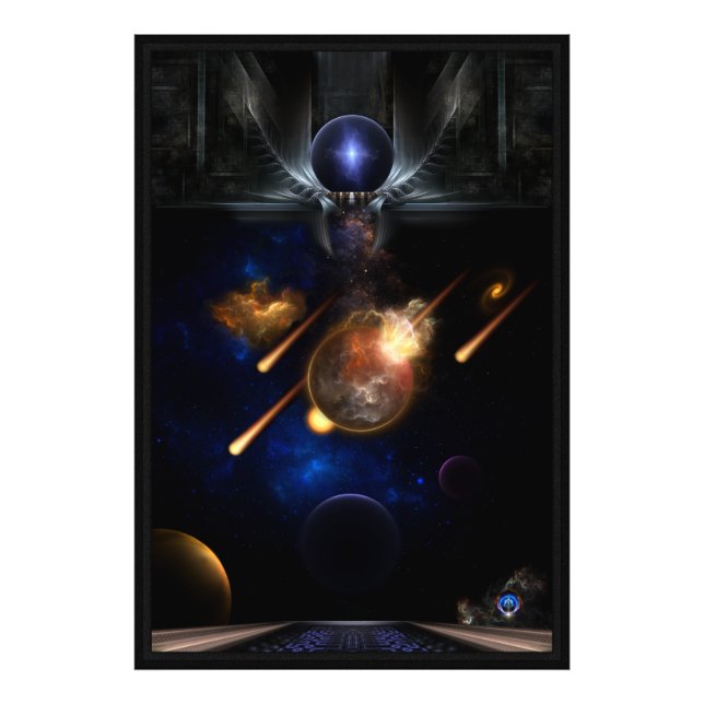 Foto Asteroide Apocalypse Fractal Art Spacescape (Frente)