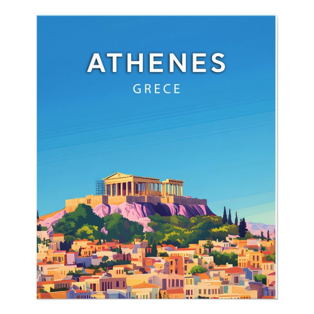 Foto Athenes, Grece, Poster style rétro-chic (Frente)