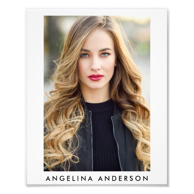 Foto Ator Model 8 x 10 Photo Portfolio Impressão (Frente)