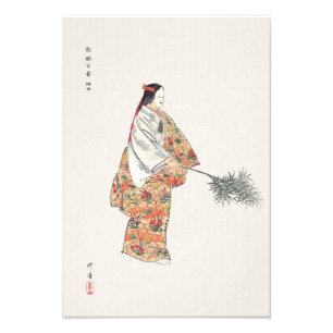 Foto Ator toca pintura em japonês Hanjo Kogyo Tsukioka