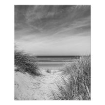 Através das Dunas até o Mar, Holkham Monocromático