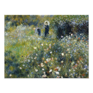 Foto Auguste Renoir - Mulher com Parasol num Jardim