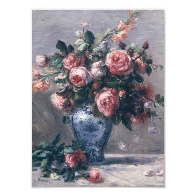 Foto Auguste Renoir - Vaso De Rosas (Frente)