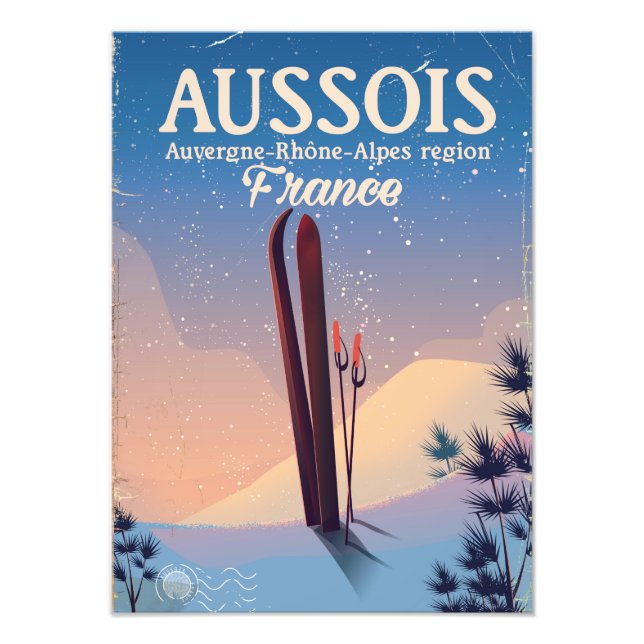Foto Aussois Auvergne-Rhône-Alpes France poster de esqu (Frente)