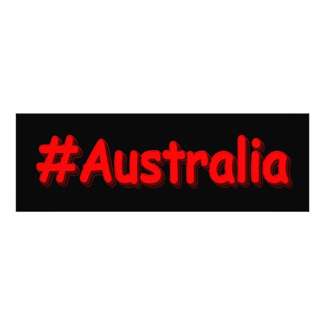 Foto "#Austrália" Design. Comprar Agora (Frente)