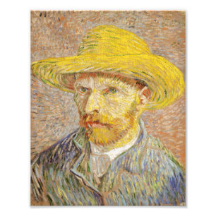 Foto Autoretrato de Van Gogh com Impressão de chapéu 