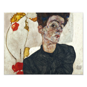 Foto Autorretrato com Physalis Egon Schiele