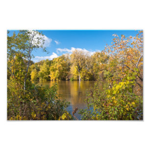 Foto Autumn Foliage Ao Longo Do Rio Minnesota
